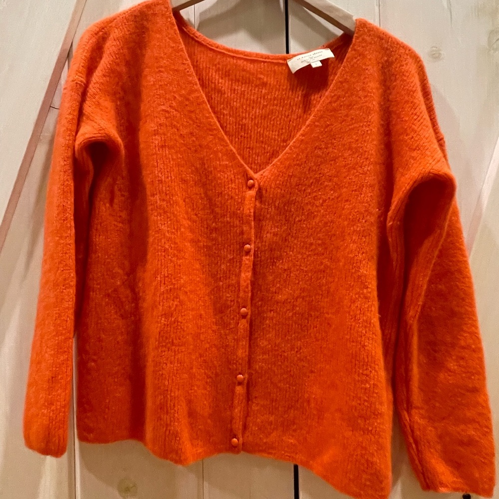Sezane Barry Cardigan Tangerine - Size S